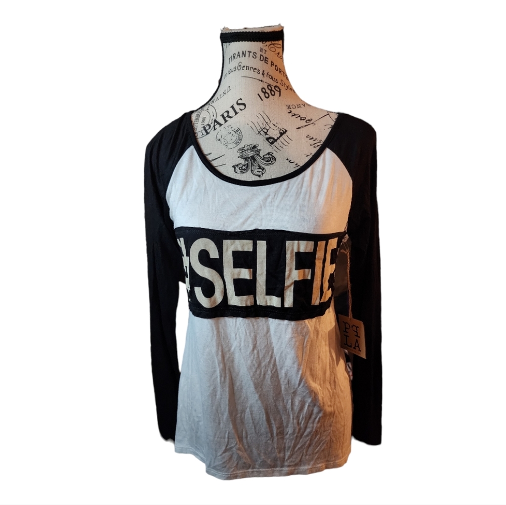 NWT PPLA # Selfie Long Sleeve Top Size Small, Extremely Soft